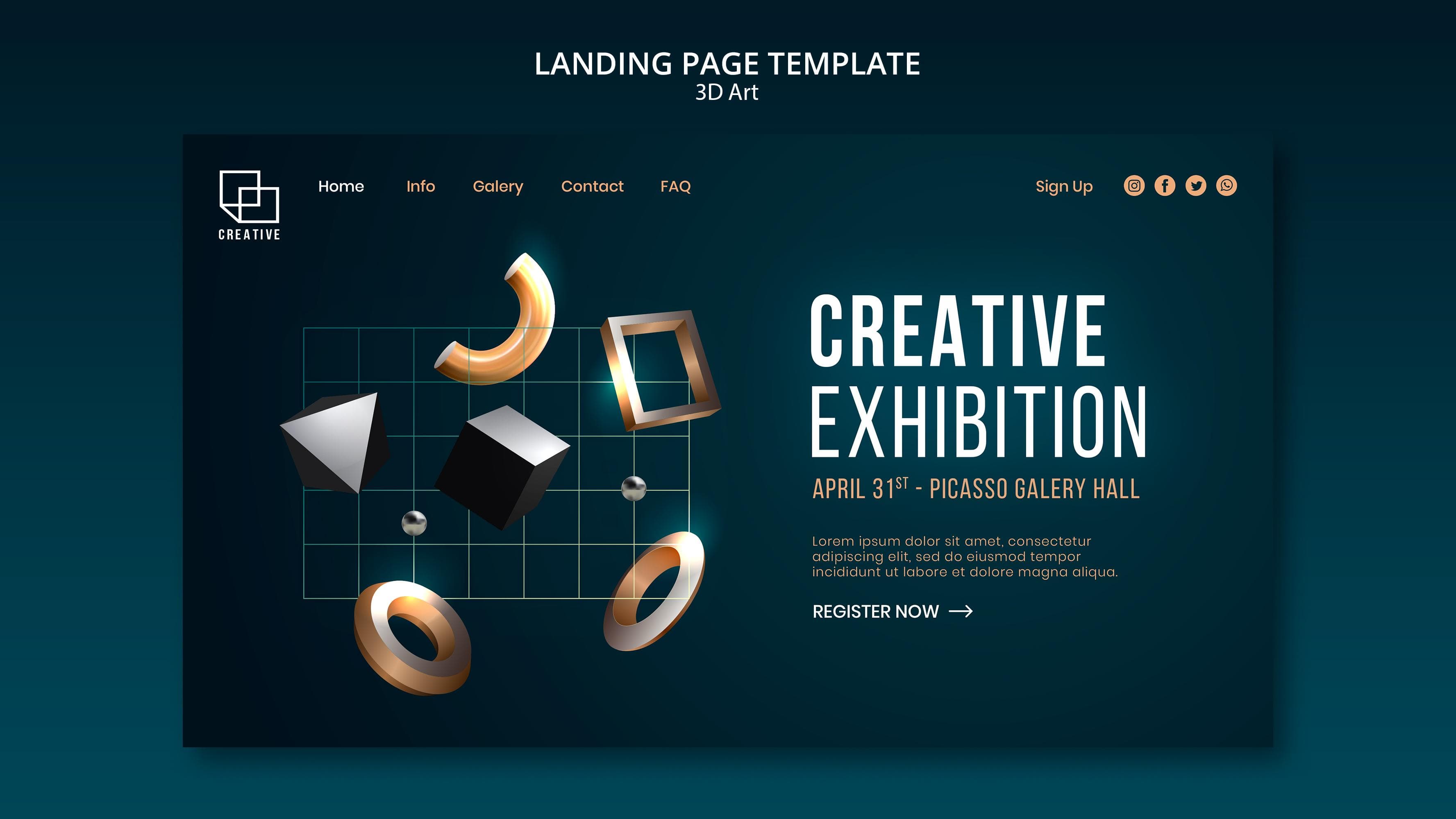 Creative exhibition interface graphics